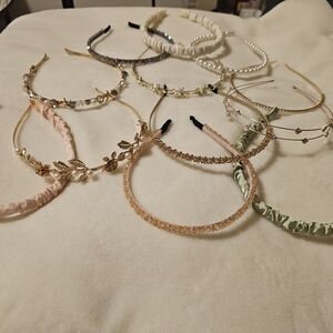 Elegant Gold and Pearl Headband Set